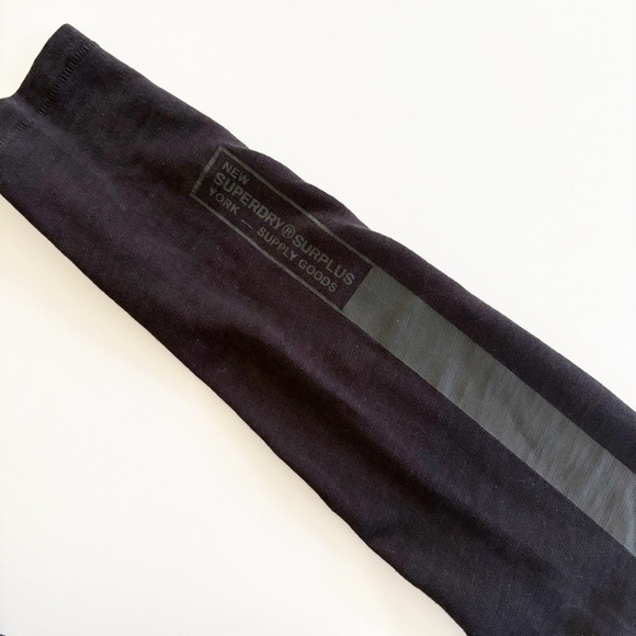 Superdry Surplus Goods Jet Black Graphic Long Sleeve Tee Top Size M - Picture 12 of 14